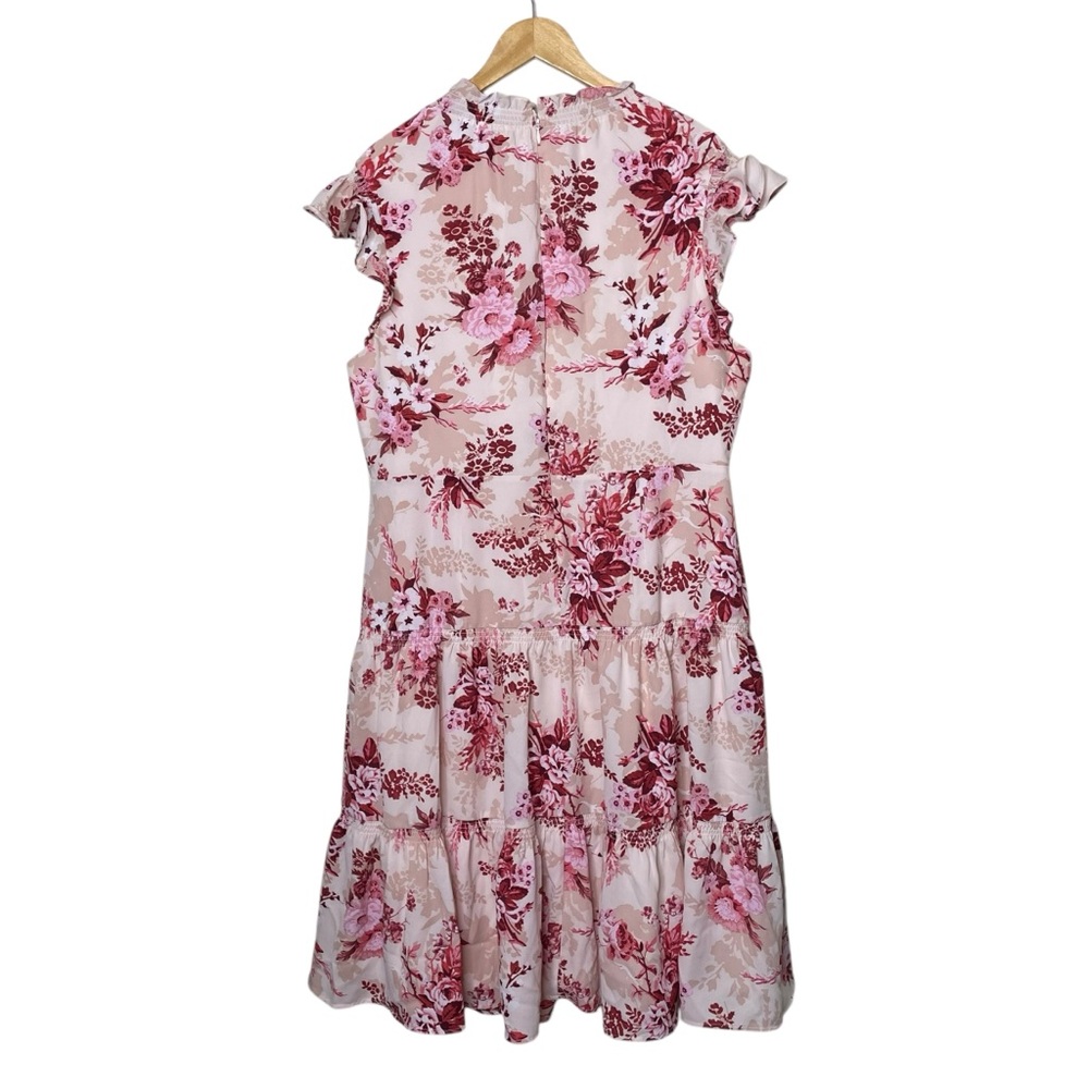 Floral Print Ruffle Sleeve Dress - Picture 4 of 13